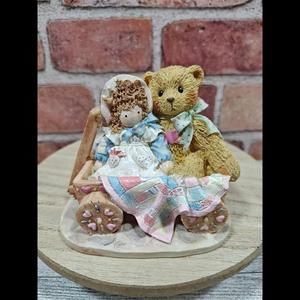 1992 Cherished Teddies Molly Friendship Softens A Bumpy Ride 910759 Wagon Doll